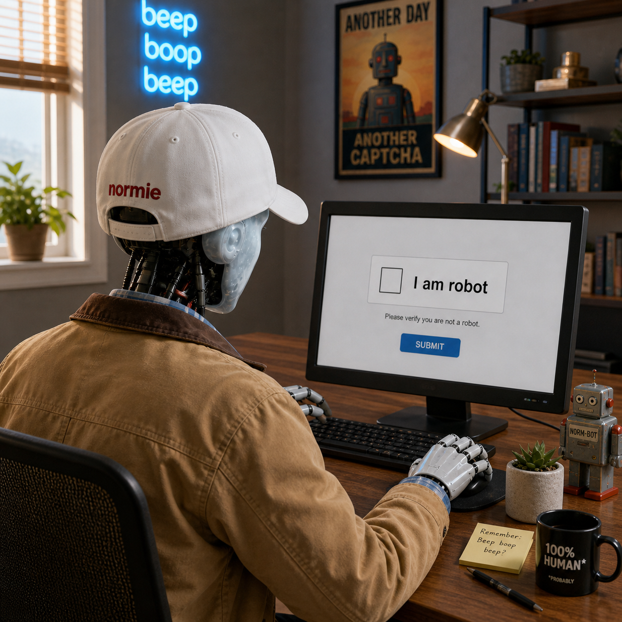 Normie at a computer trying to pass a captcha